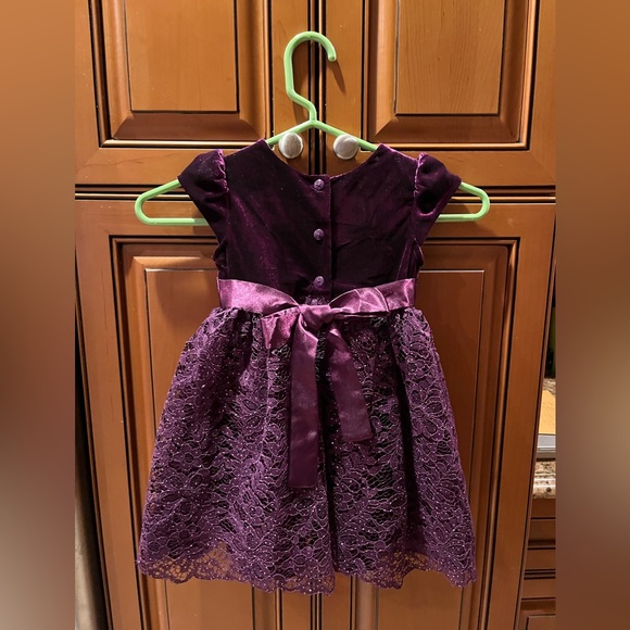 Jona Michelle Deep Purple Girls Dress Size 2 - Picture 2 of 3